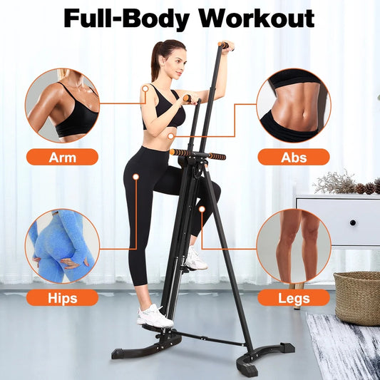 Vertical Climber Exercise Machine for Home Gym with LCD Display 5 Levels Adjustable Easy to Assemble